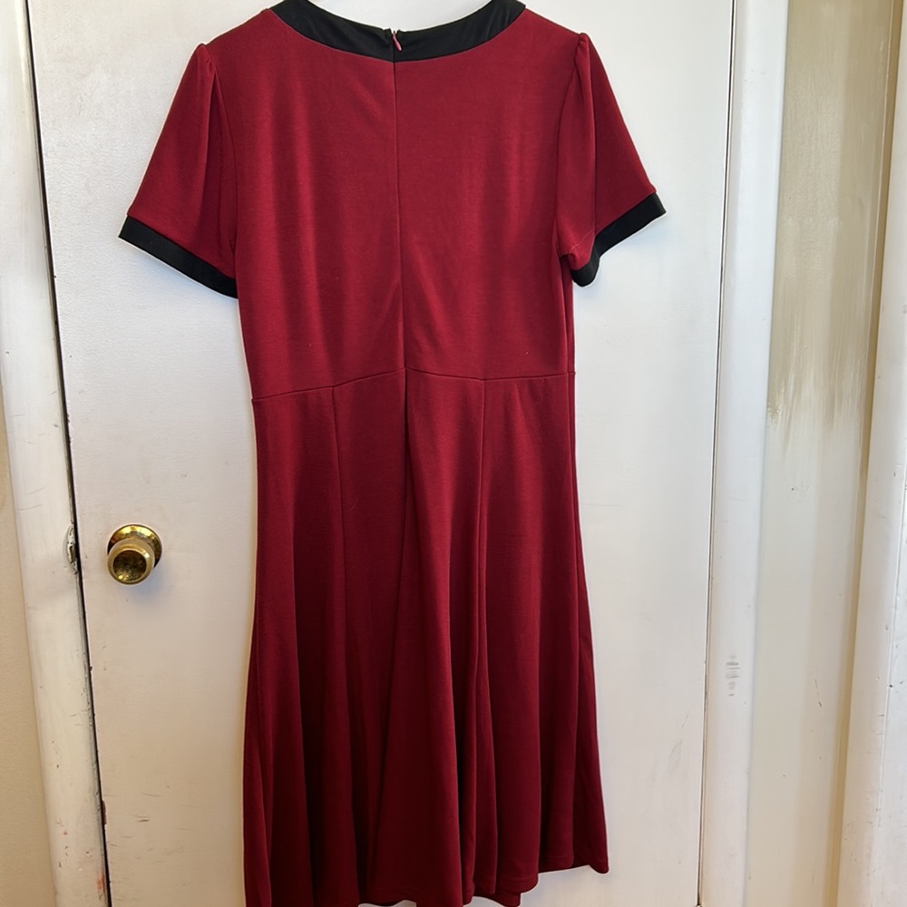 Cai Die Nu Women’s Dress Maroon/Black Size XXL NWT - Picture 5 of 5